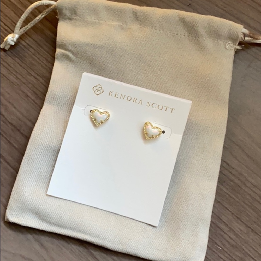White opal ari earrings